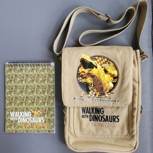 🦖RARE T-Rex Paleontologist Style Shoulder Bag🦖 Walking With Dinosaurs Satchel